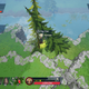 A screenshot of Tribes of Midgard showing a viking chopping down a pine tree.